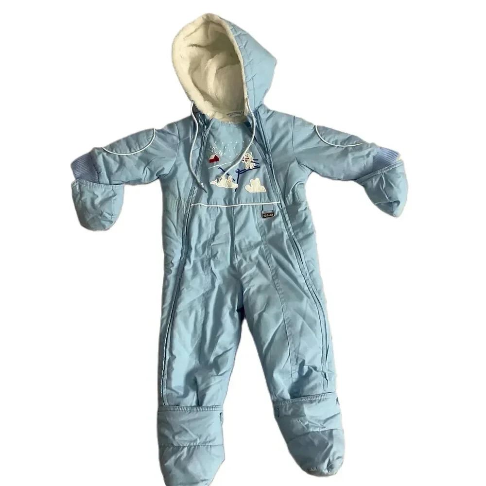Kute Kiddie Blue Insulated Hooded Boys Snow Suit 18‎ Months